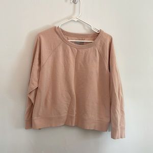 Cropped Everlane Pullover in Dusty Rose